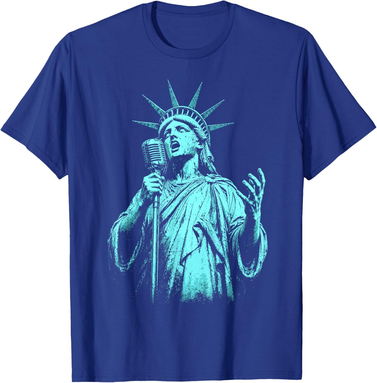 4th of July Statue of Liberty Singer 1776 2026 T-Shirt - T-Shirt | Royal