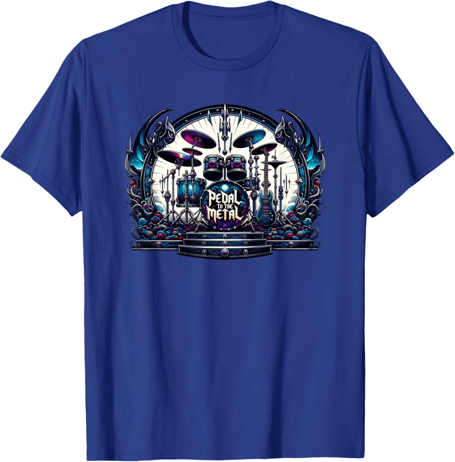 Heavy Metal Drummer T-Shirt - T-Shirt | Royal