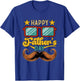 Happy Father's Day Sunglasses Mustache Matching Family Group T-Shirt - T-Shirt | Royal