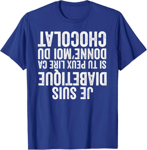 Funny Quote About Diabetes - Joke About Fainting , Black, S T-Shirt - T-Shirt | Royal