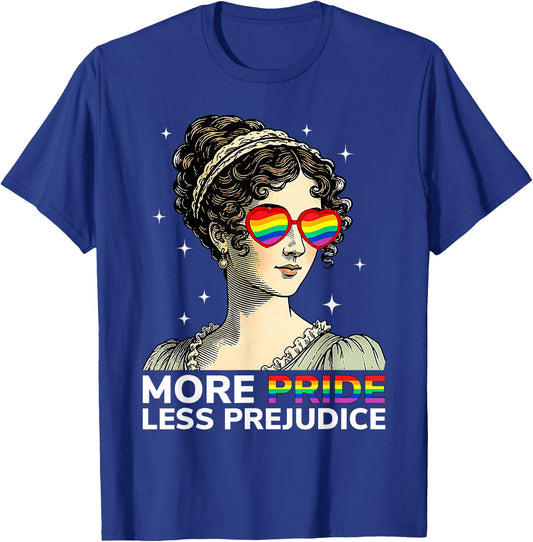 More Pride Less Prejudice Pride Month LGBTQ Gay Lesbian T-Shirt - T-Shirt | Royal
