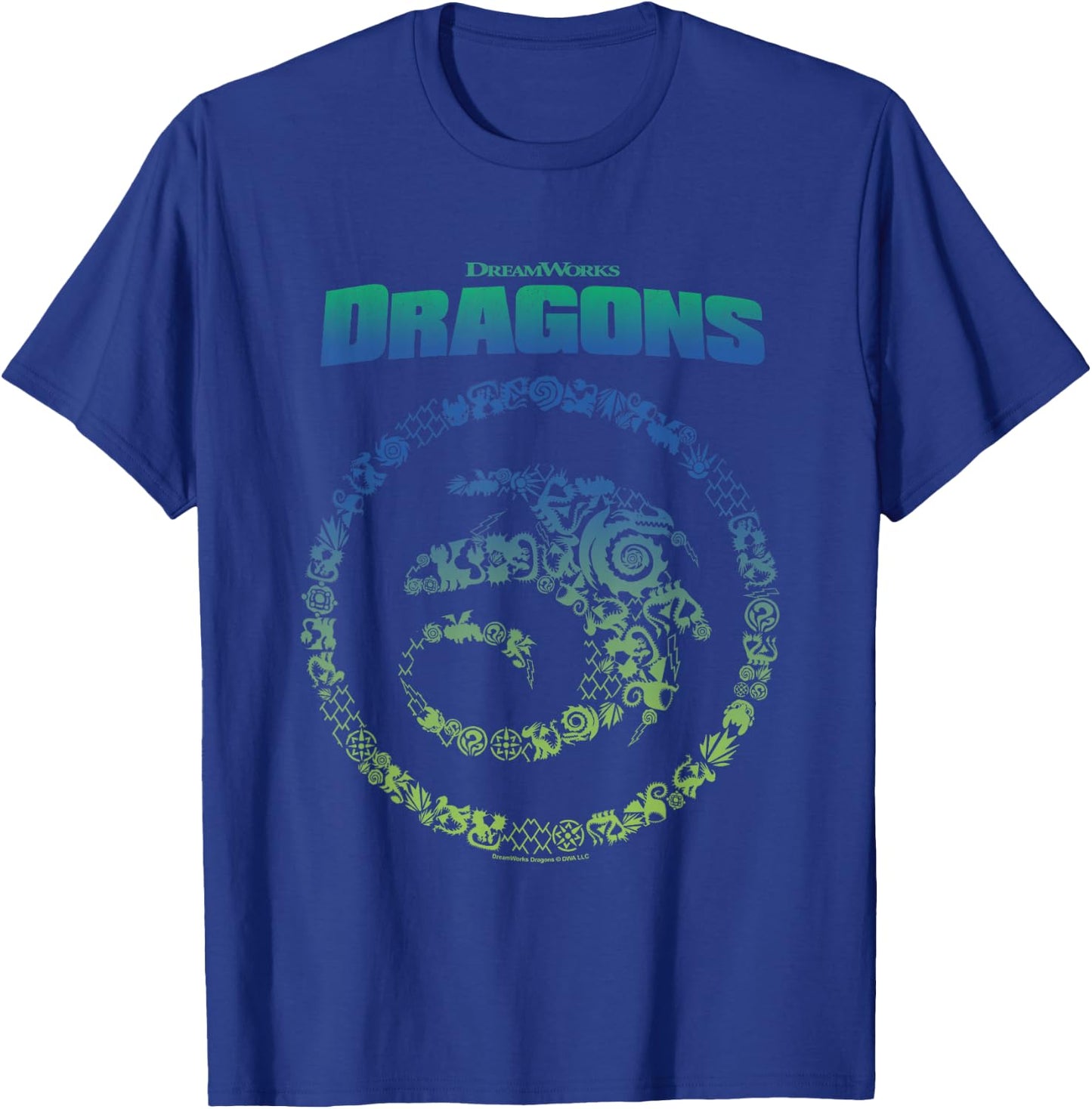 How to Train Your Dragon Toothless Vintage Symbols Logo , Black, S T-Shirt - T-Shirt | Royal