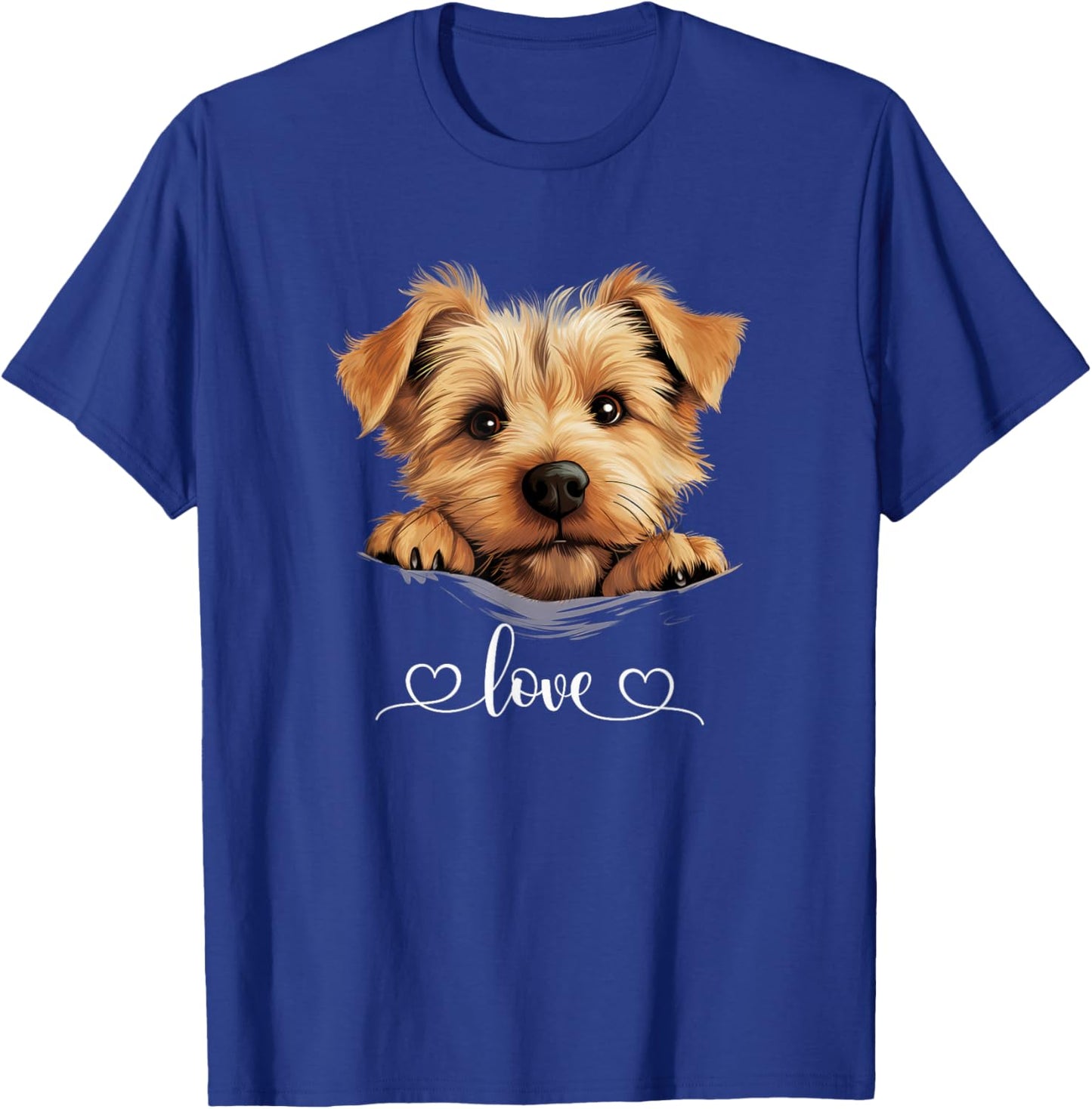 Cute Dog Graphic Love Norfolk Terrier Dog T-Shirt - T-Shirt | Royal
