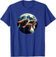 Funny Cute Cat Shirt Three Cats Moon Kitten Graphic Women Kids T-Shirt - T-Shirt | Royal