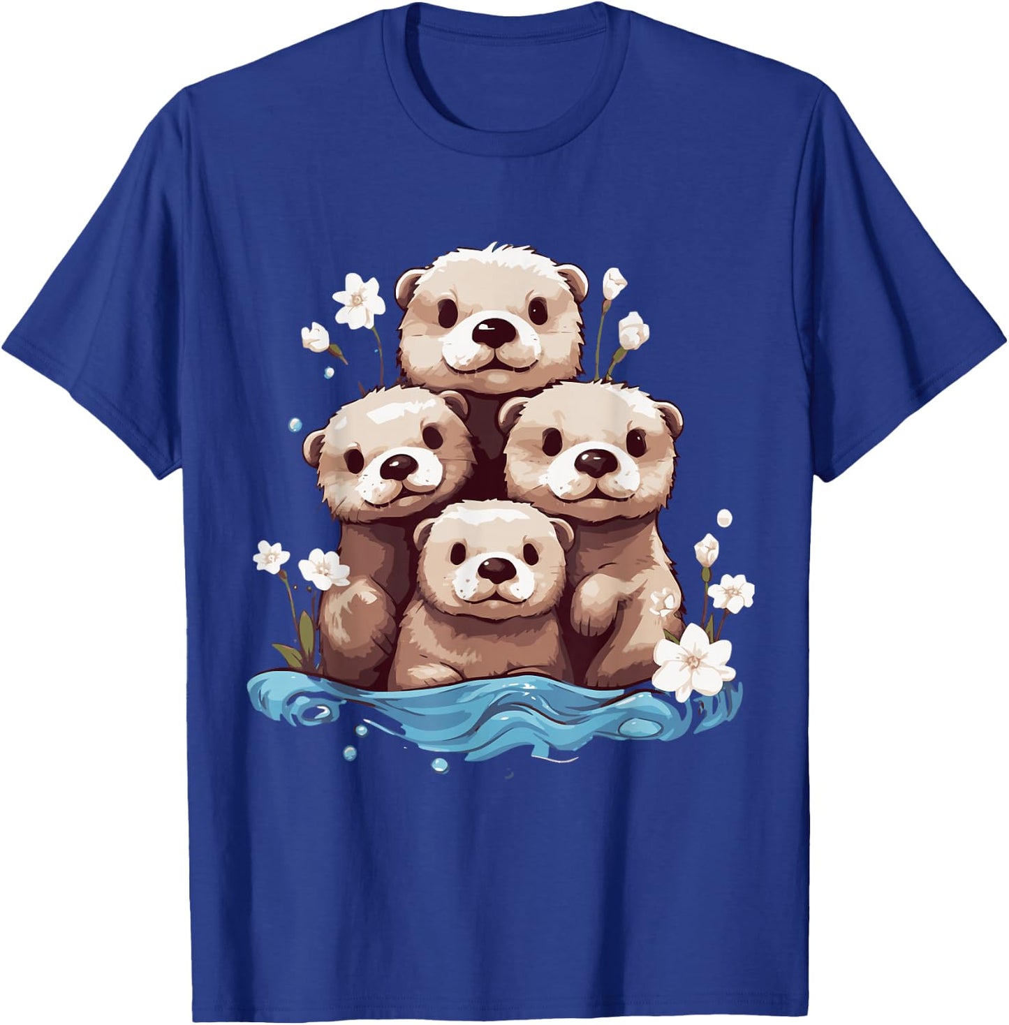 Kawaii Otter Discover the Spirit Animal Baby River Otters T-Shirt - T-Shirt | Royal