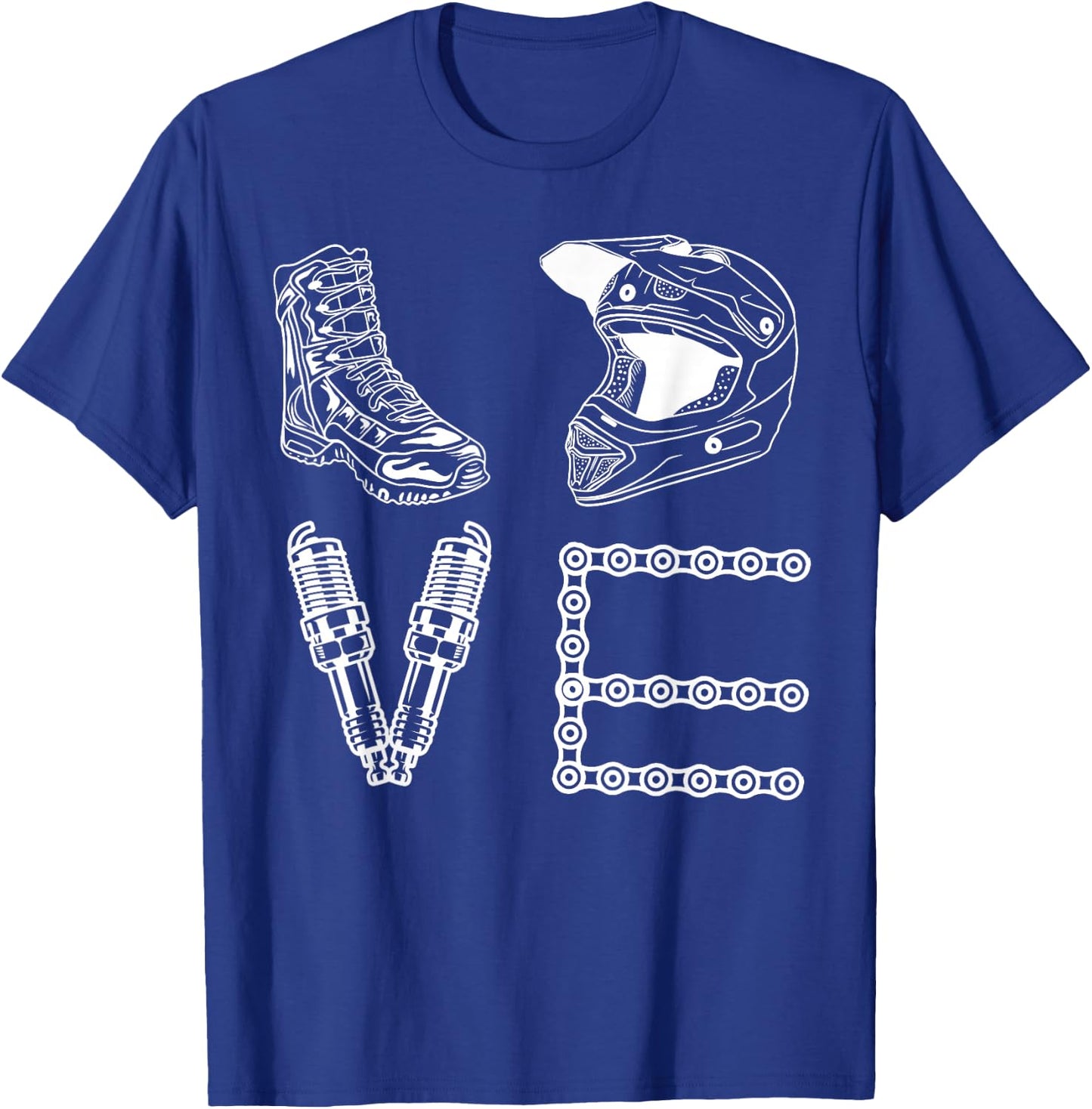 Moto Gear Race Essentials - Dirtbike Love Motocross MX Life T-Shirt - T-Shirt | Royal