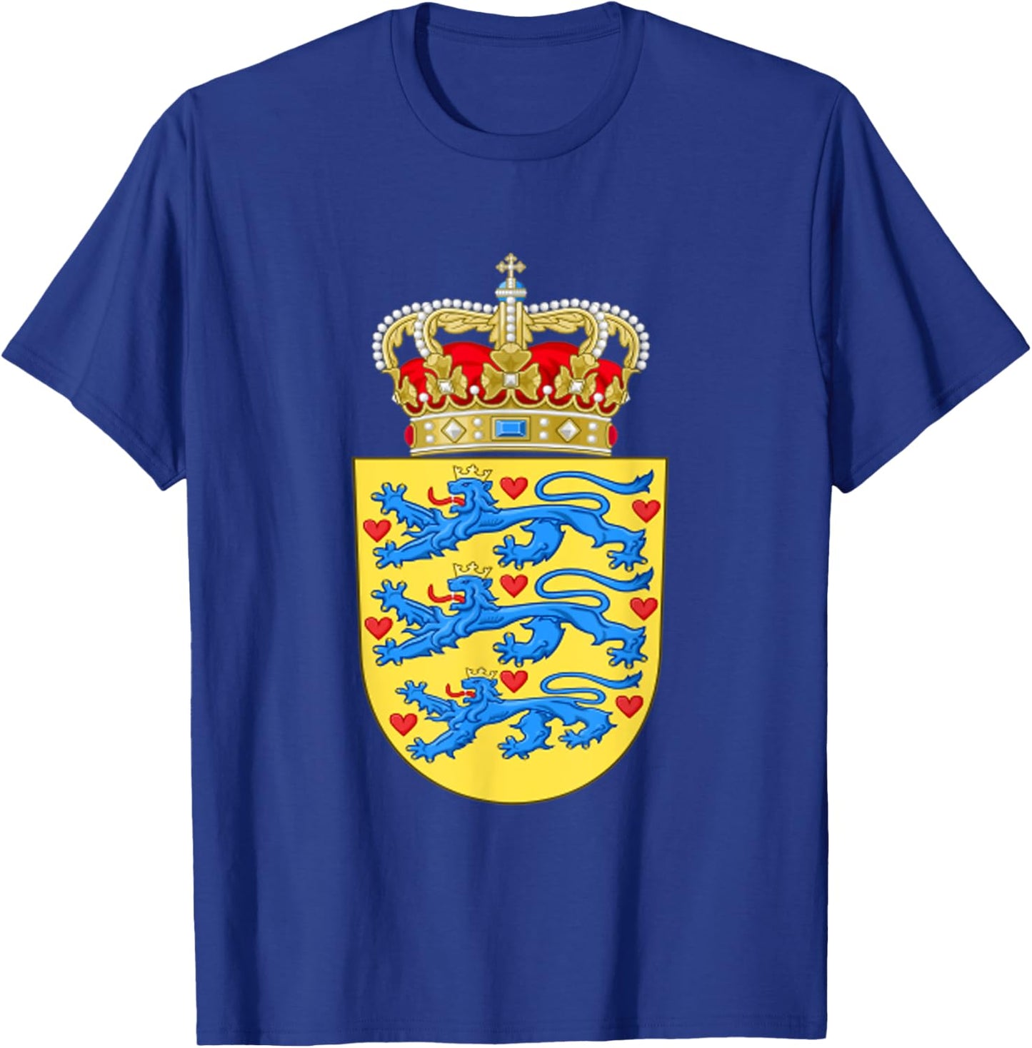 Denmark Coat Of Arms Danish Emblem Symbol Shirt T-Shirt - T-Shirt | Royal