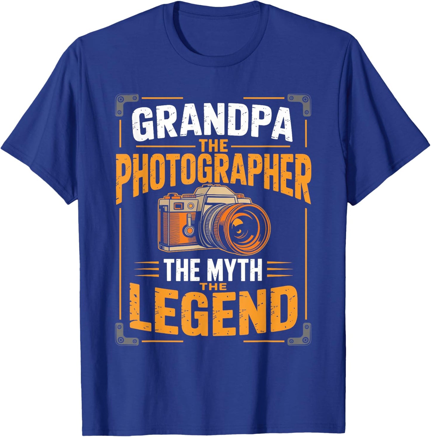 Grandpa The Photographer The Myth The Legend T-Shirt - T-Shirt | Royal