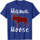 Mama Moose Family Christmas Pajama Red& Black Plaid Flannel T-Shirt - T-Shirt | Royal