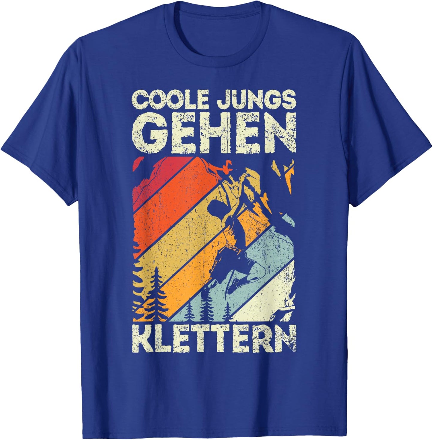 Cool Boys Go Climbing - Climbing Gift Boys' , black, s T-Shirt - T-Shirt | Royal