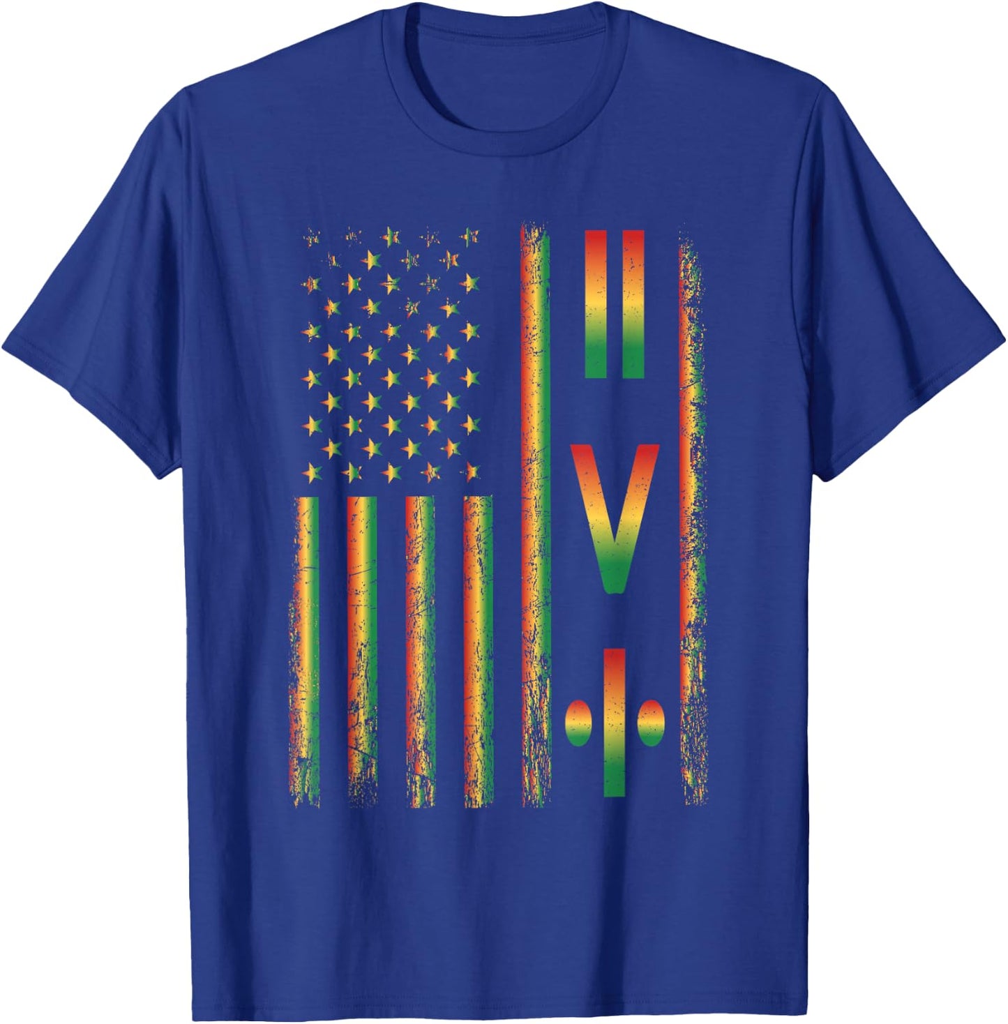 Juneteenth Equality is Greater Than Division Juneteenth Flag T-Shirt - T-Shirt | Royal