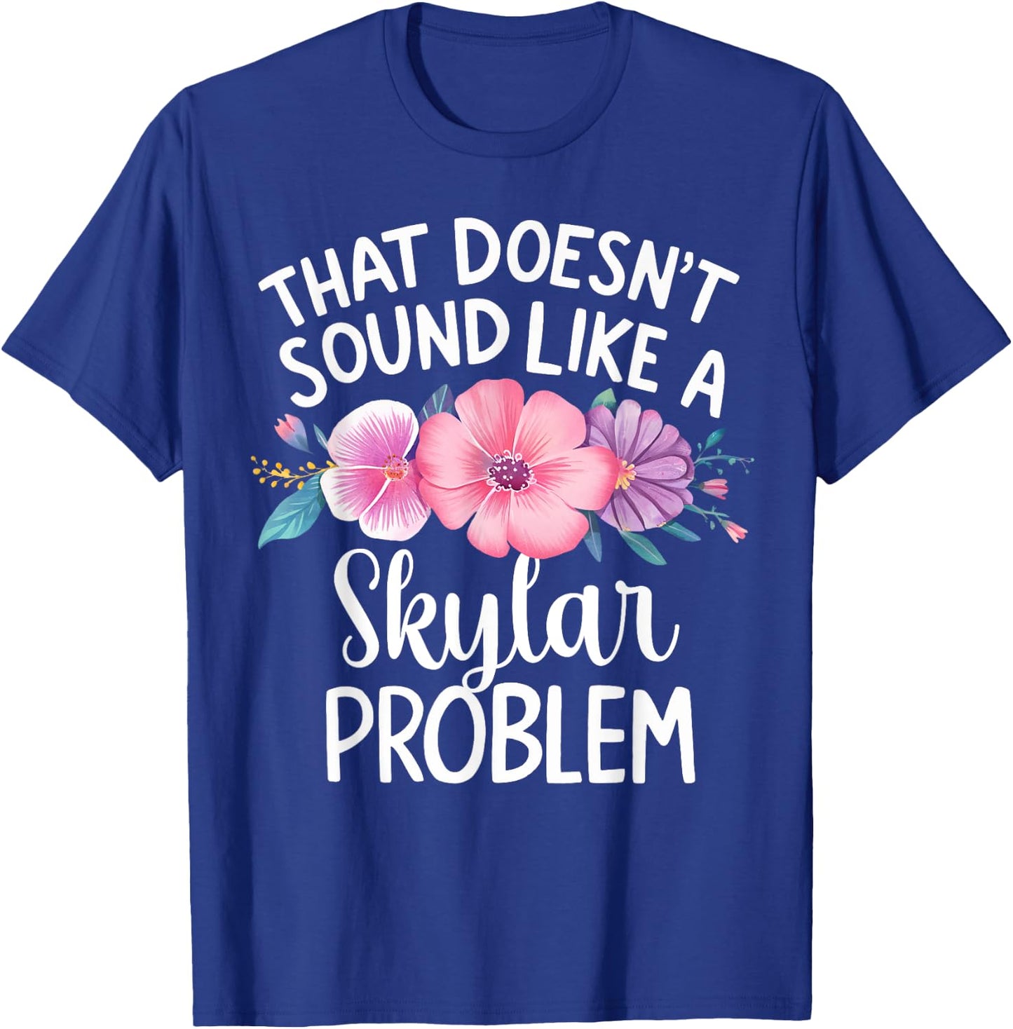 SKYLAR Personalized Cute Flower Girls SKYLAR Name T-Shirt - T-Shirt | Royal