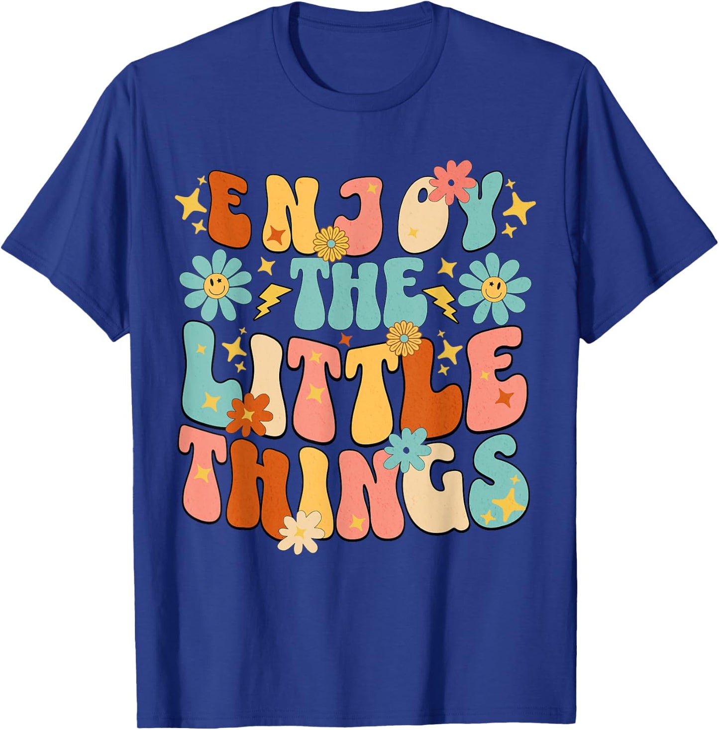Genießen Sie The Little Things Positive Sprüche Groovy Retro Damen T-Shirt - T-Shirt | Royal