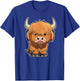grumpy Scottish Highland Cow Cattle Hairy Cow Woman kids T-Shirt - T-Shirt | Royal