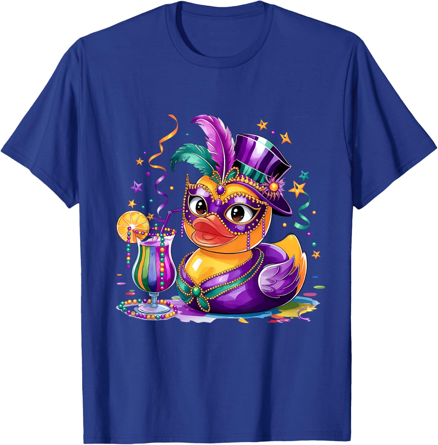Mardi Gras Rubber Duck Costume Louisiana Mardi Gras Carnival T-Shirt - T-Shirt | Royal