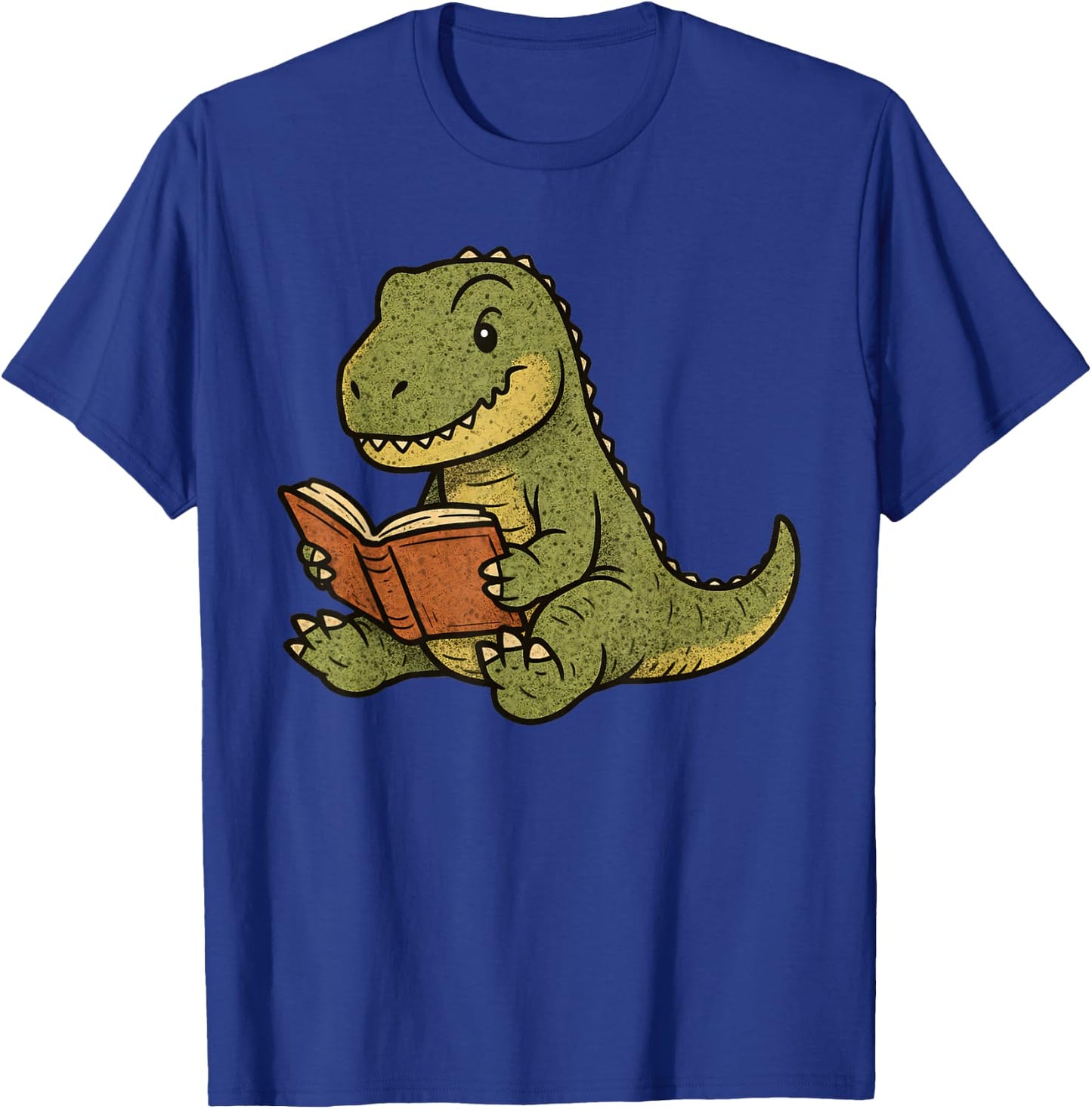 T-Rex Dinosaur Reading Book Nerd T-Shirt - T-Shirt | Royal