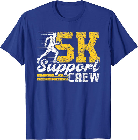 5K Support Crew Run Runner Running Race 5K T-Shirt - T-Shirt | Royal