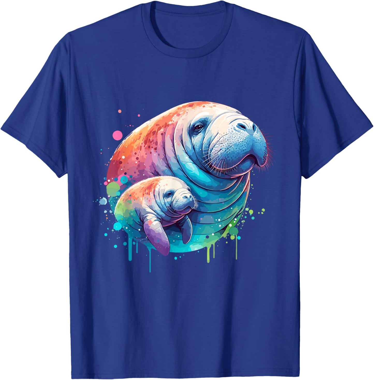 Sea Cows Manatee Mom and Baby T-Shirt - T-Shirt | Royal