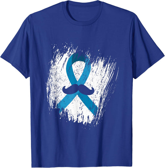 Moustache Prostate Cancer Awareness T-Shirt - T-Shirt | Royal