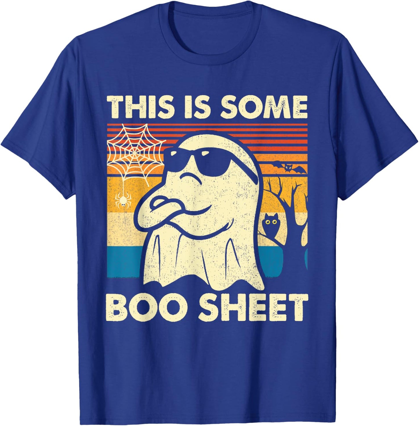 This is Some Boo Sheet Ghost Retro Funny Halloween Men Women T-Shirt - T-Shirt | Royal