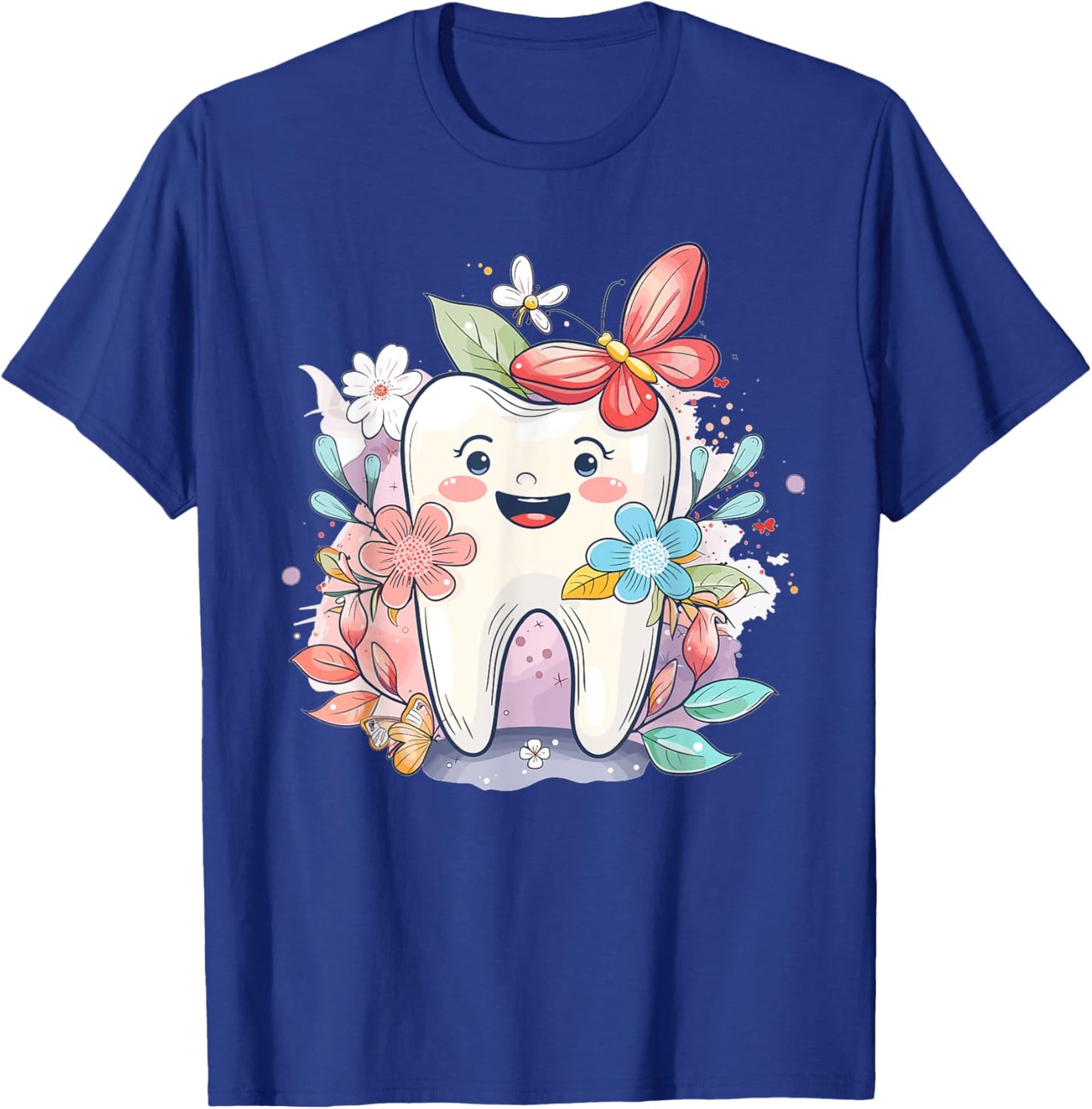 Niedlicher Zahn mit Blume I Kinderzahn T-Shirt - T-Shirt | Royal