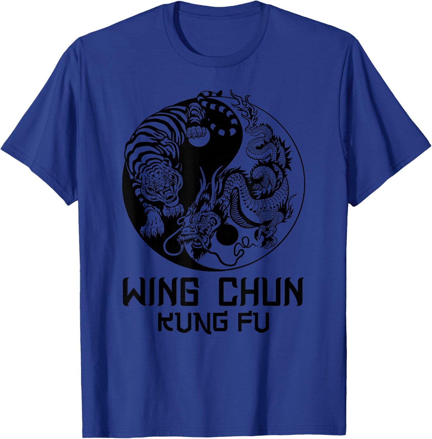 Wing Chun ying yang tiger dragon T-Shirt - T-Shirt | Royal