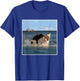 Funny Art & Cat Lover Quote Cat Biting Shark Cool Fat Cat T-Shirt - T-Shirt | Royal