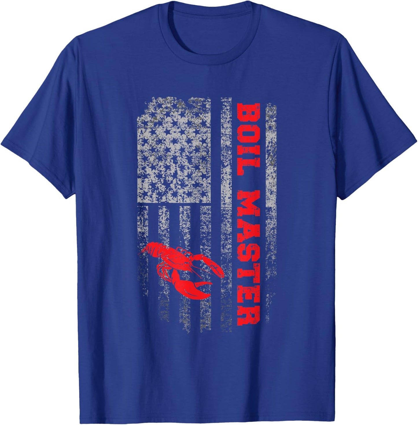 Boil Master Crawfish American Flag Crawdaddy Crayfish T-Shirt - T-Shirt | Royal