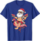 Santa Flamingo Floatie Christmas In July Watermelon Summer T-Shirt - T-Shirt | Royal