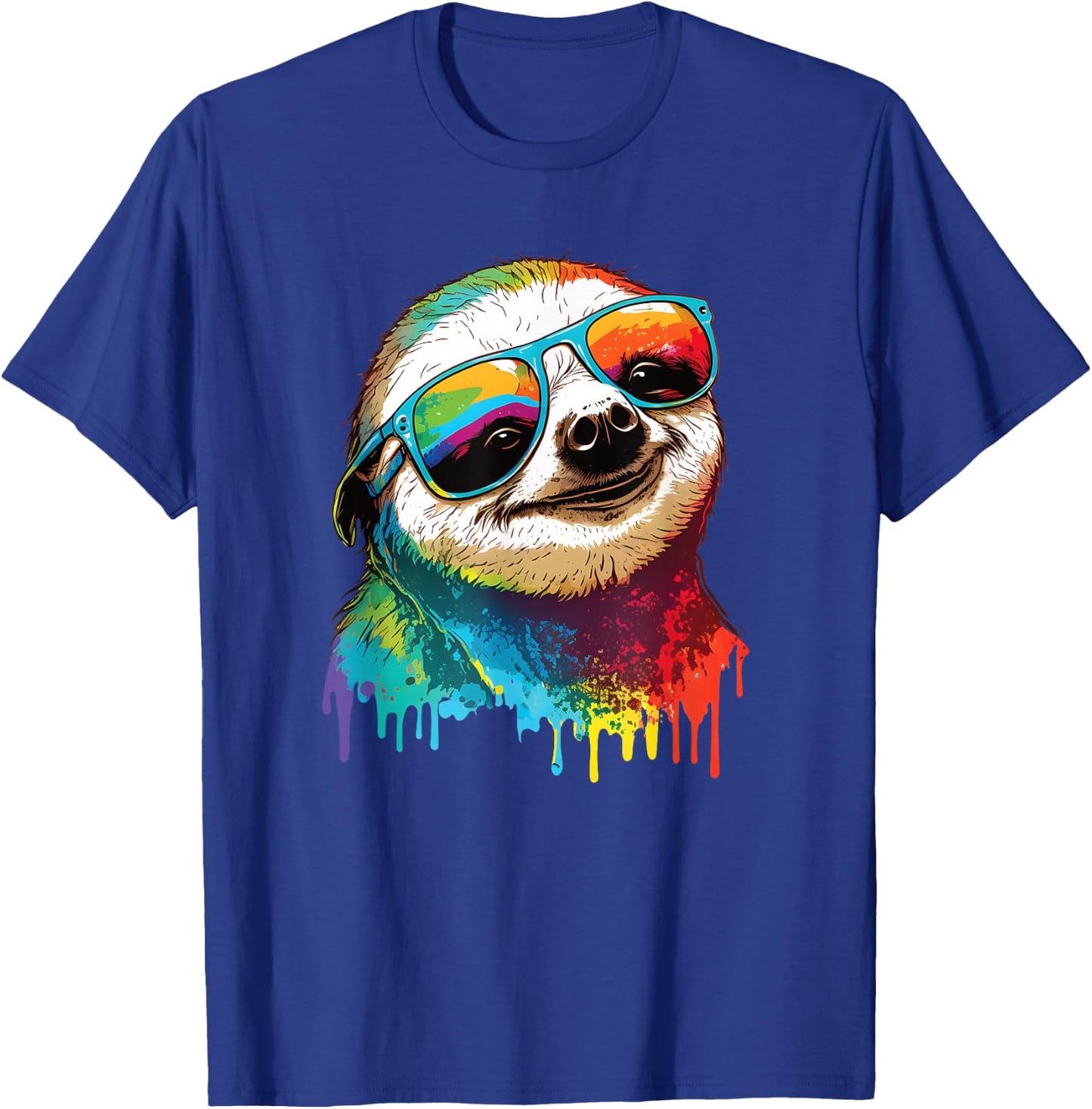 Sloth Colorful Sloth Outfit Sloth Lover T-Shirt - T-Shirt | Royal