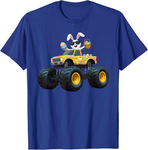 Easter Day Bunny Monster Truck Lovers Eggs Boys Girls T-Shirt - T-Shirt | Royal