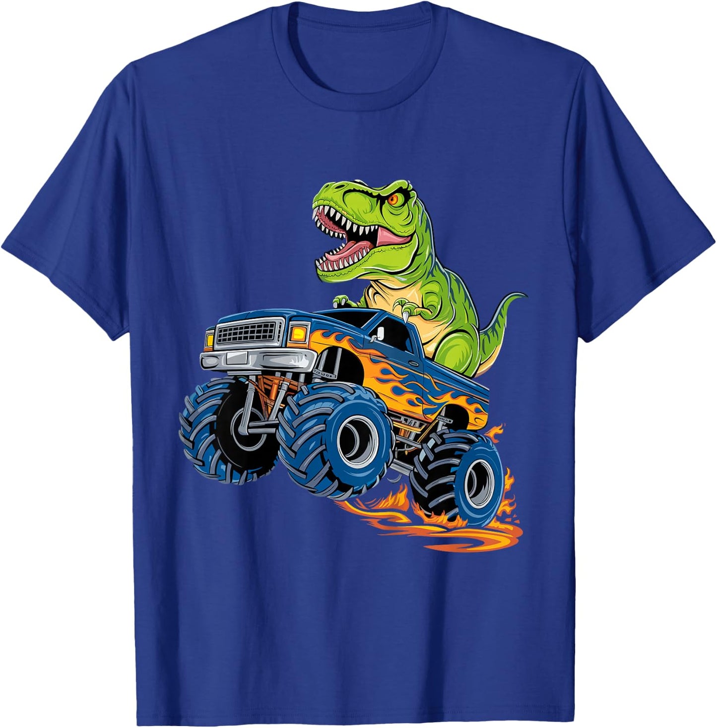 Monster Truck Dinosaur T-Shirt - T-Shirt | Royal