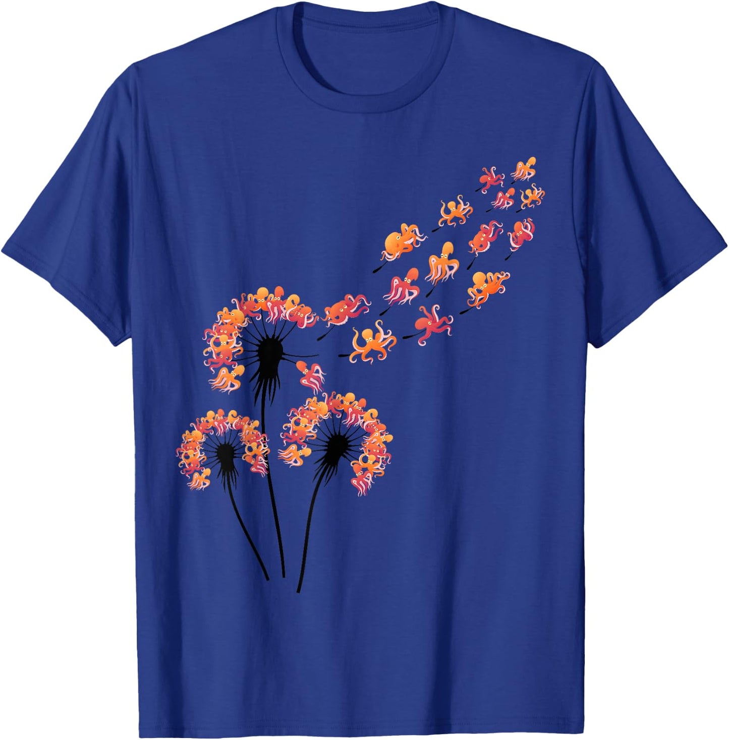 Flower Dandelion Octopus Shirt for Octopus Lover | Octopus T-Shirt - T-Shirt | Royal