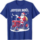 Merry Christmas Santa Claus Tractor Farmer Humor Dad Christmas , Black, S T-Shirt - T-Shirt | Royal