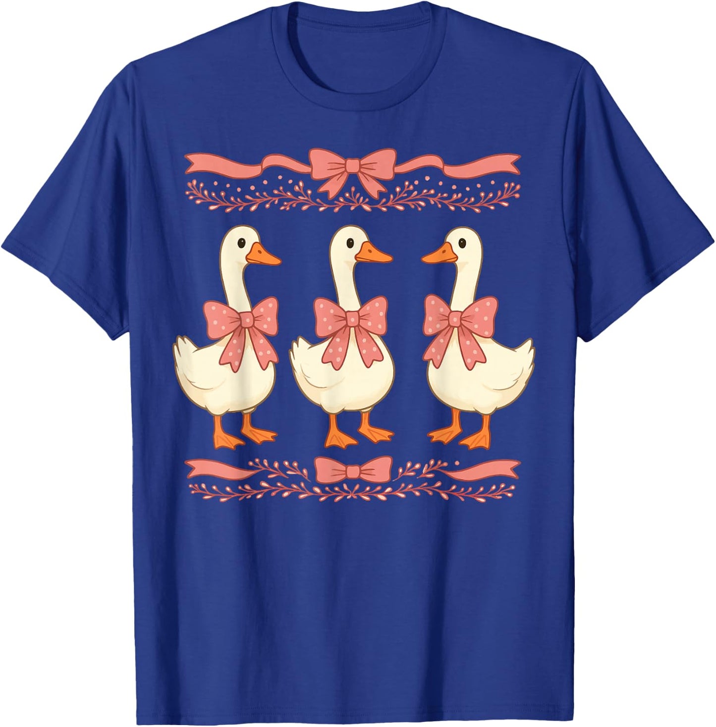 Goose Coquette Duck Pink Bow T-Shirt - T-Shirt | Royal