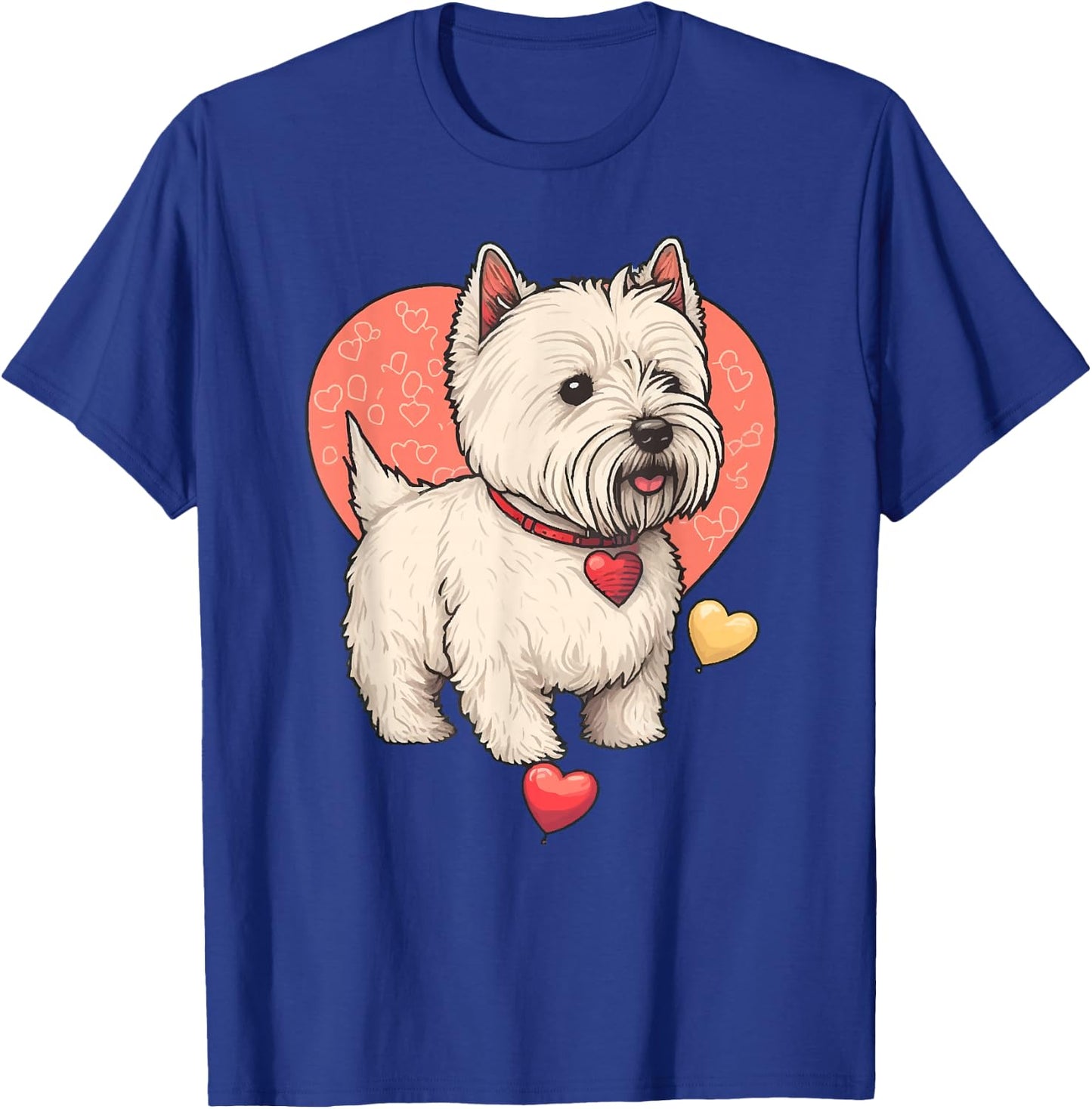 I Love My West Highland Terrier Westie Dog Valentines Day T-Shirt - T-Shirt | Royal