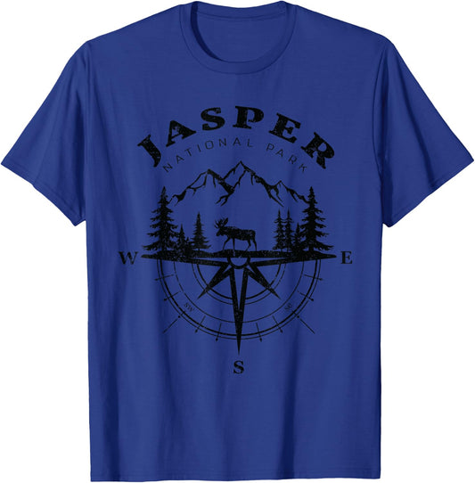 Retro Vintage Jasper National Park for kids Hiking Camping T-Shirt - T-Shirt | Royal