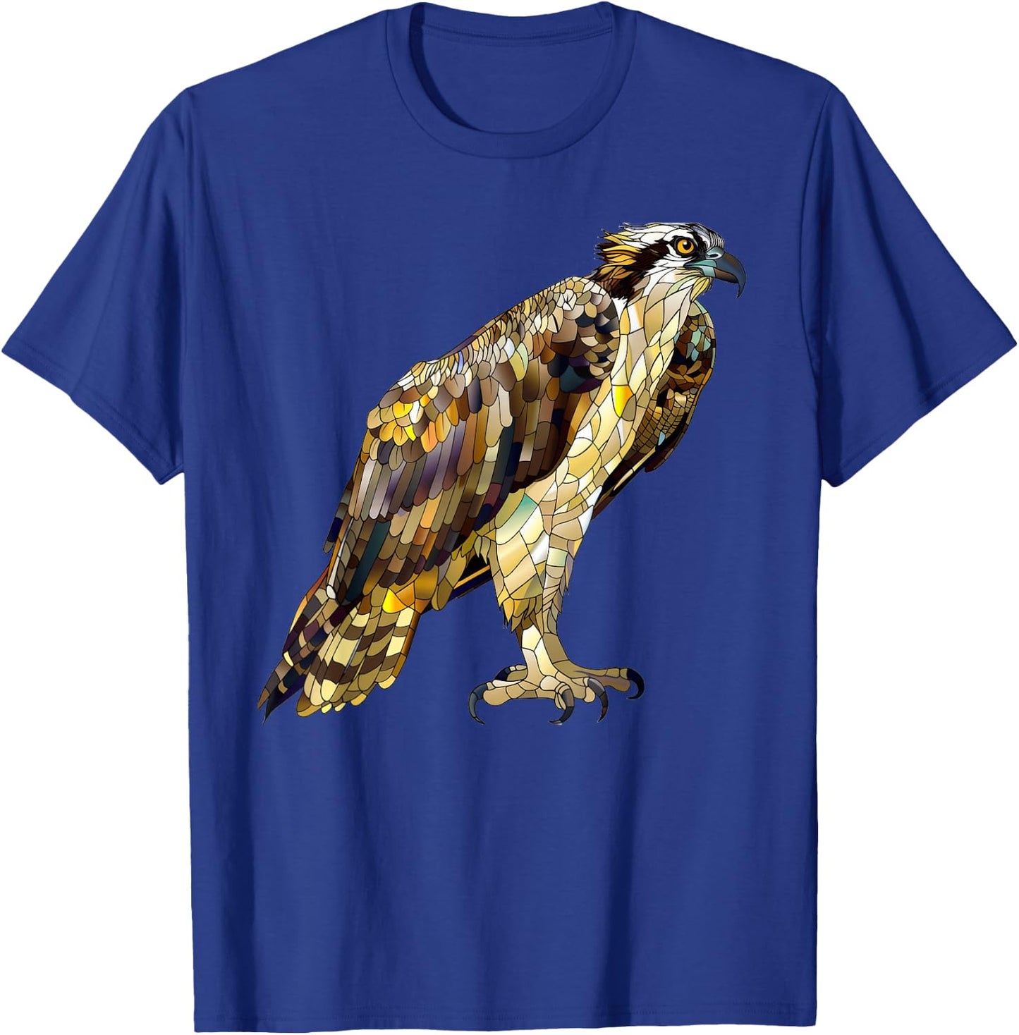 Osprey Bird Stained Glass T-Shirt - T-Shirt | Royal