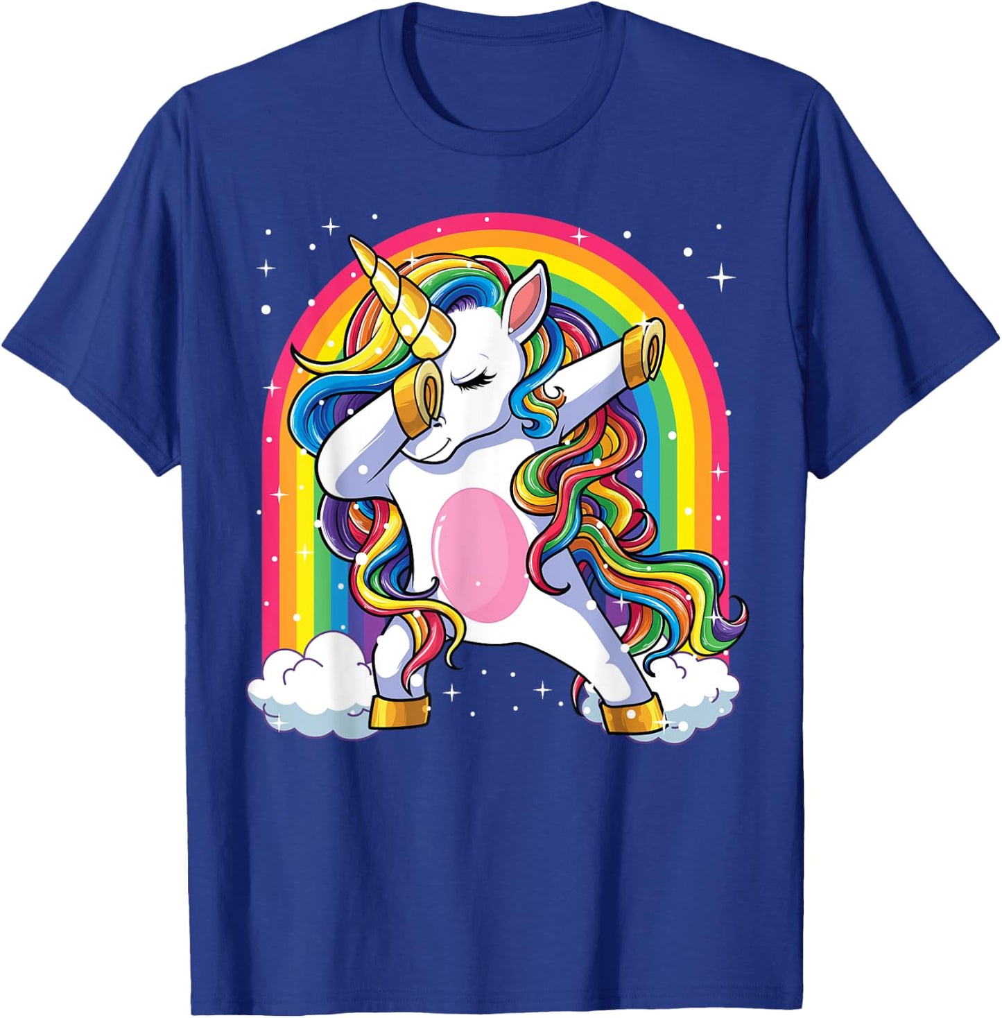 Dabbing Unicorn Shirt Girls Kids Unicorns Women Rainbow T-Shirt - T-Shirt | Royal