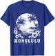 Honolulu Hawaii Hawaiian Hibiscus Flowers Surfer Souvenir T-Shirt - T-Shirt | Royal