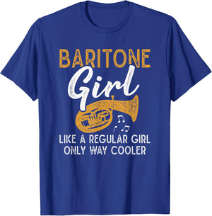 Baritone Girl Like A Regular Girl Funny Baritone Horn T-Shirt - T-Shirt | Royal