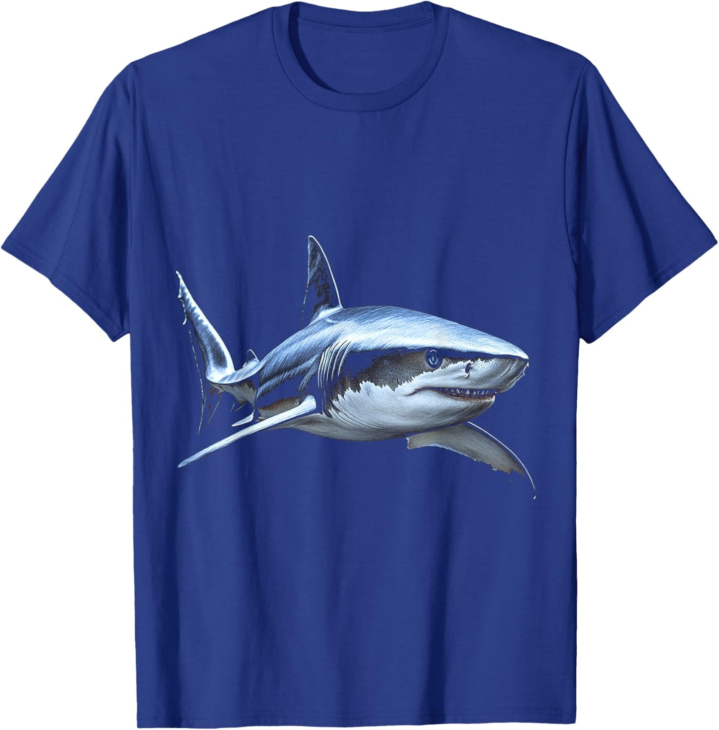 Shark Animal Blue Eyes Artwork Shark , black T-Shirt - T-Shirt | Royal