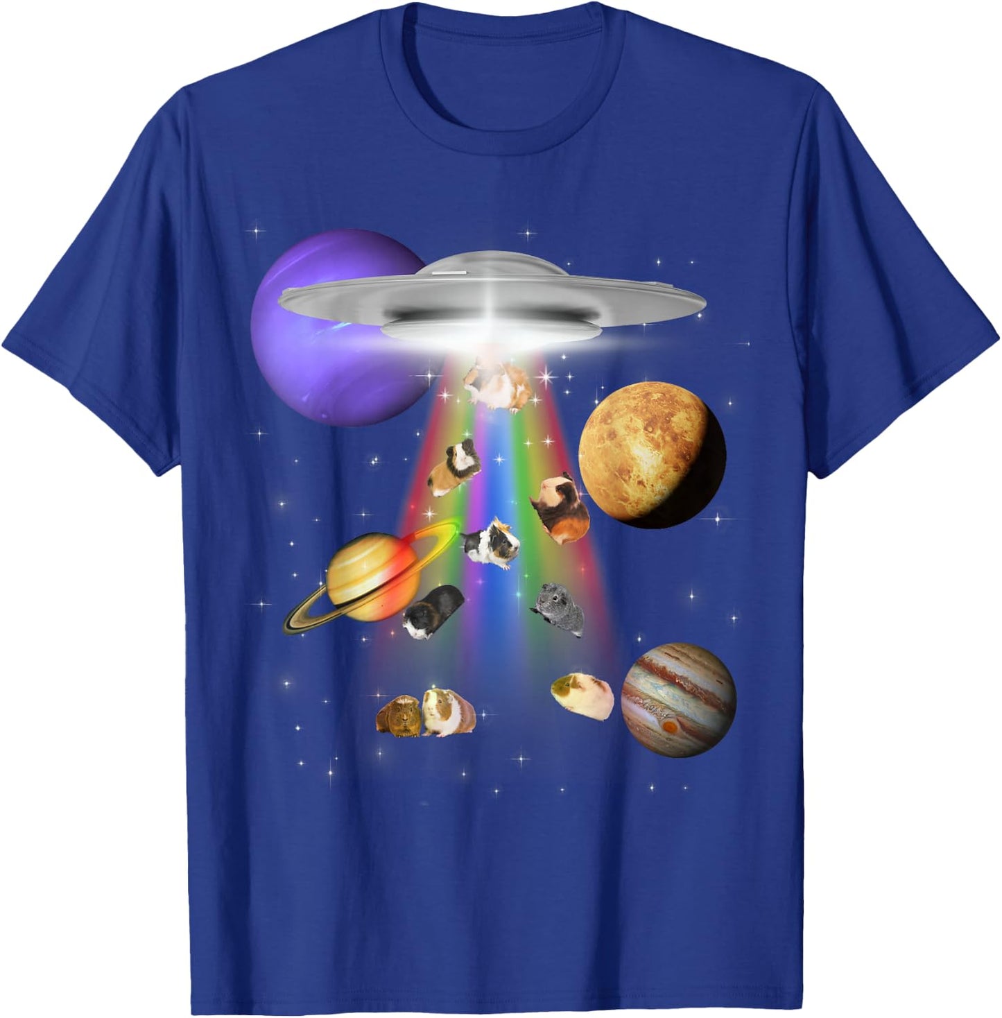 Guinea Pig Lover Alien Abduction UFO LGBTQ Subtle Pride T-Shirt - T-Shirt | Royal