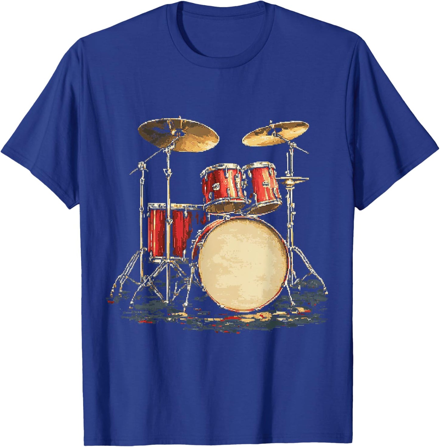 Musical Instrument Drum Set , Black, S T-Shirt - T-Shirt | Royal