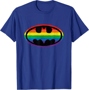 Batman Pride Rainbow Logo T-Shirt - T-Shirt | Royal