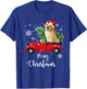 Red Truck Merry Christmas Tree Golden Retriever Christmas T-Shirt - T-Shirt | Royal