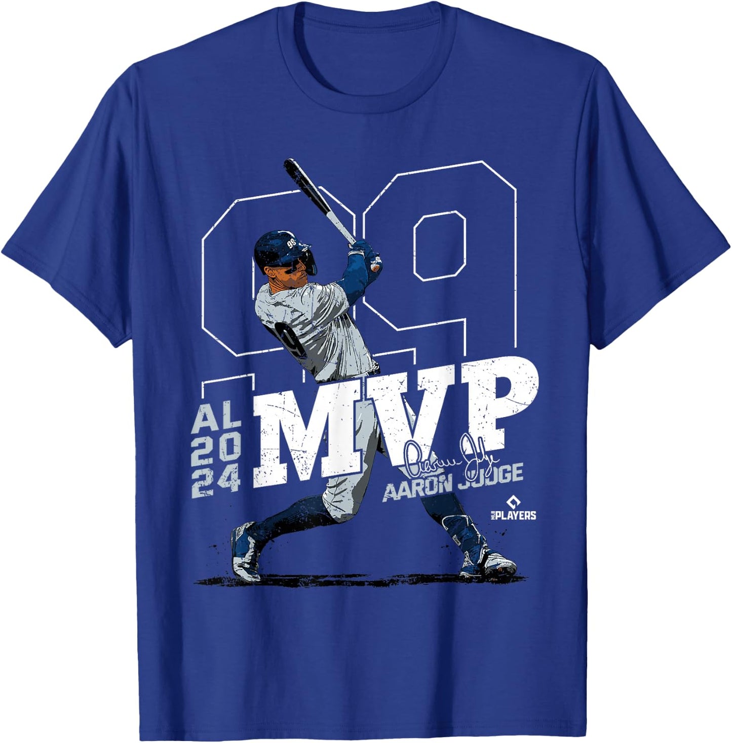 2024 AL MVP Aaron Judge New York Baseball MLBPA T-Shirt - T-Shirt | Royal