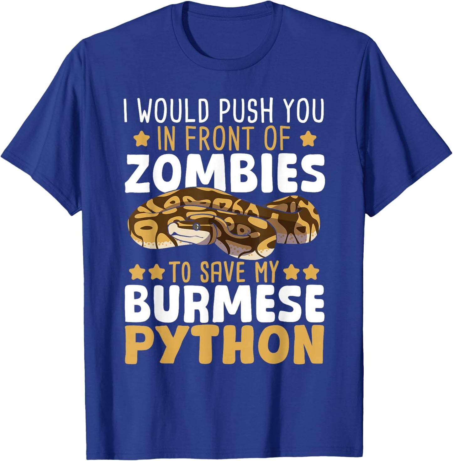 Burmese Python Lover Python Mom Snake Dad Reptile Python T-Shirt - T-Shirt | Royal