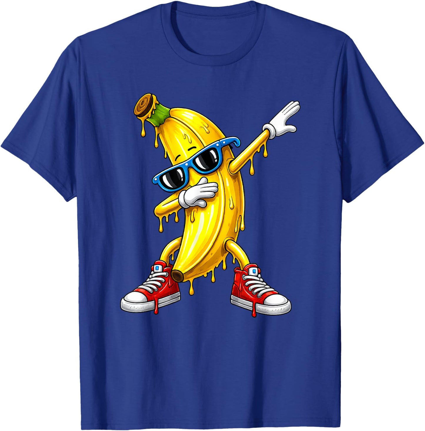 Funny Dabbing Banana Lover USA Drip Kids Boys Youth T-Shirt - T-Shirt | Royal