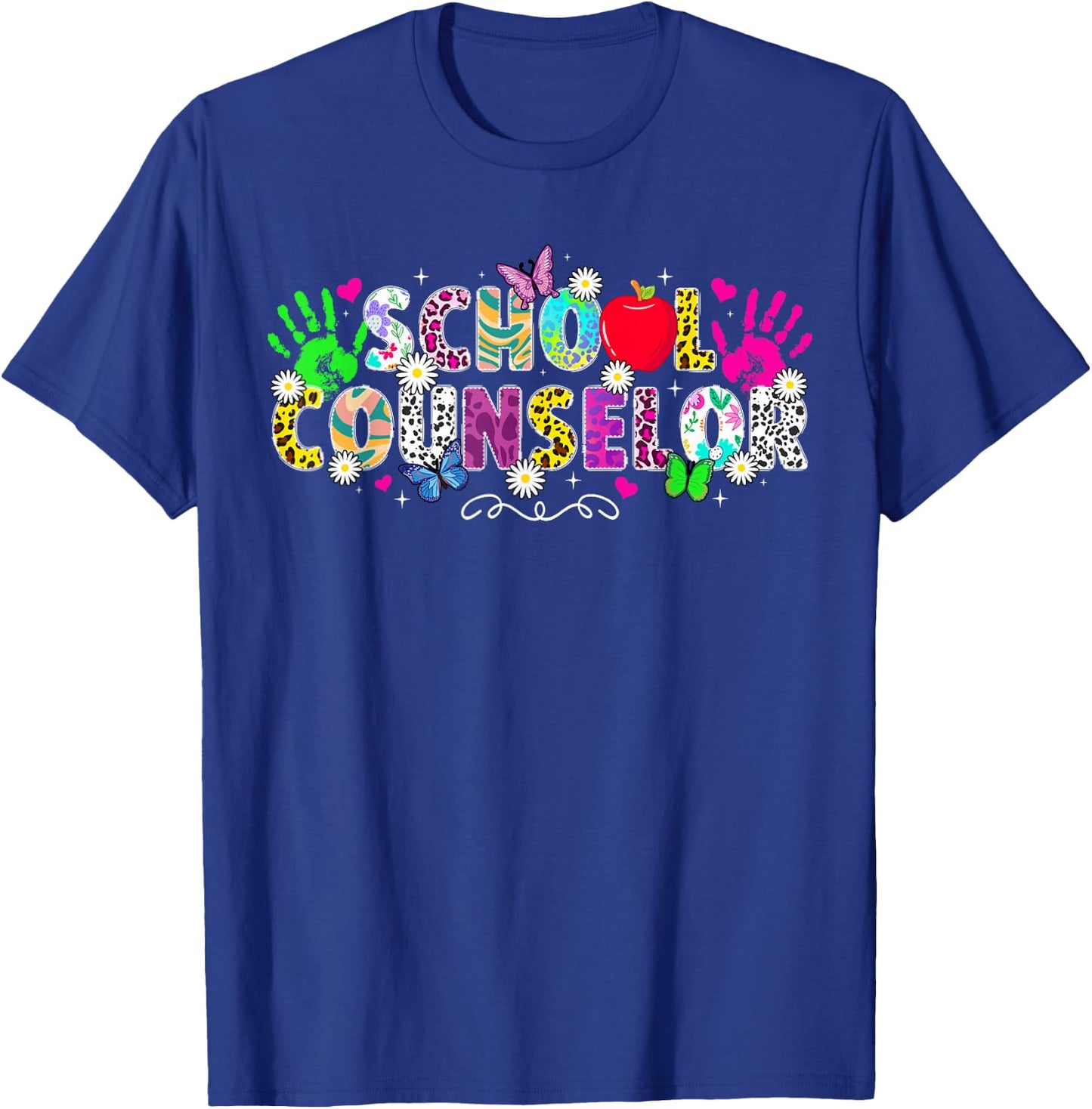 School Counselor Week School Counseling Leopard T-Shirt - T-Shirt | Royal